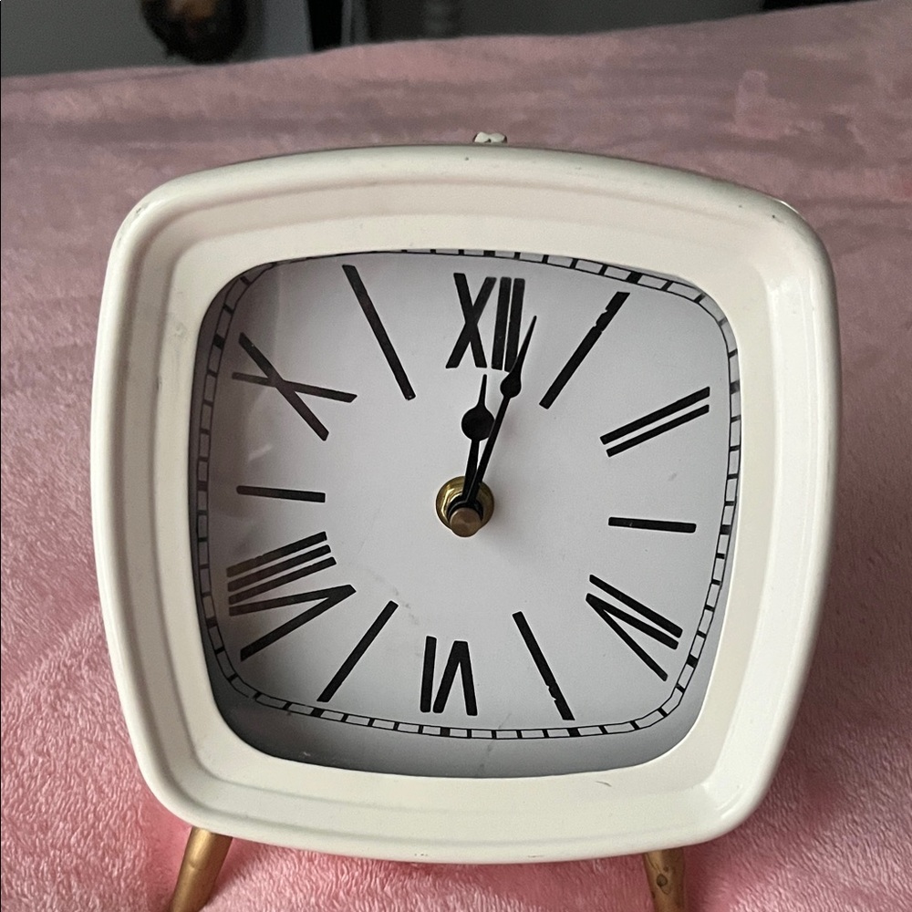 Elegant White Roman Numeral Wall Clock